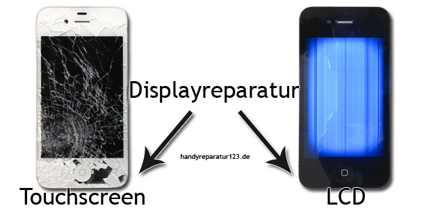 Unterschied zwischen Touchscreen und LCD Reparatur